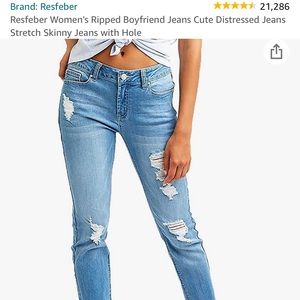 Resfeber Women’s Ripped Boyfriend Jeans